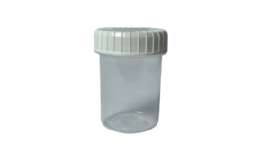 Potje 40 ml transparant incl schroefdeksel wit per stuk